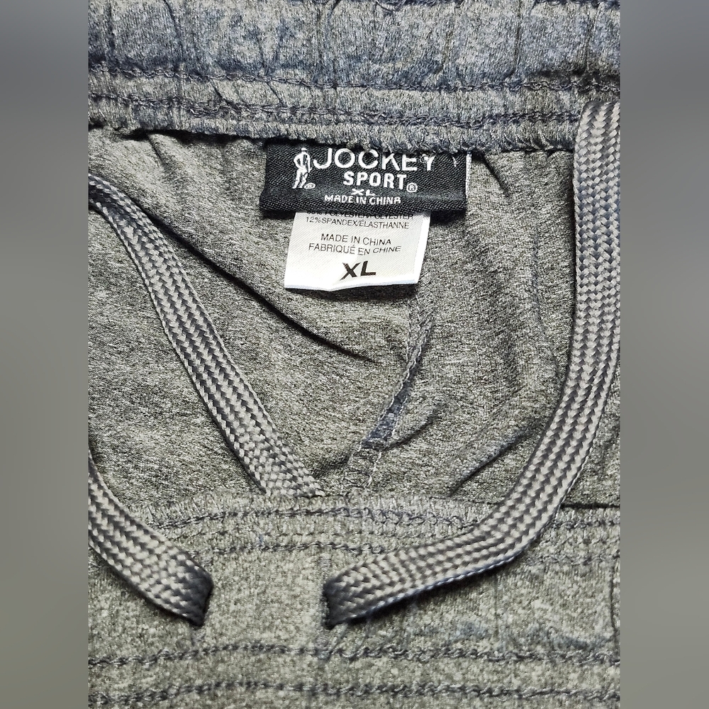 Jockey Sport 8" Athleisure Shorts 4-Way Stretch In Heather Grey Men's Size XL - Picture 5 of 10